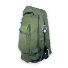 Рюкзак тактичний 50 л, одно відділення на стяжці, додаткові кишені, розмір: 70*35*20 см, хакі - зображення 6