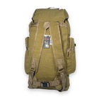Рюкзак тактичний 50 л, одне відділення на стяжці, додаткові кишені, розмір: 70*35*20 см, койот - изображение 5