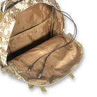Тактичний рюкзак, 35 л, 2 відділи, USB+кабель, розʼєм для навушників, розмір: 48*35*20 см, коричневий піксель - изображение 2