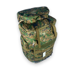 Тактичний рюкзак 50 л, одне відділення на блискавці, додаткові кишені, розмір: 70*35*20 см, піксель мультіколор - зображення 5