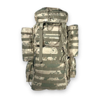 Рюкзак тактичний, армійський, 90 л, один відділ, 4 бокові кармани, розмір: 75*35(50 )*25 см, світлий камуфляж - зображення 1