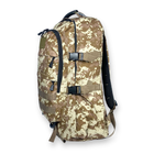 Тактичний рюкзак, 40 л, два відділи, дві фронтальні кишені, розмір: 50*40*20 см, коричневий піксель - изображение 7
