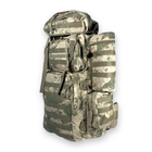 Рюкзак тактичний, армійський, 90 л, один відділ, 4 бокові кармани, розмір: 75*35(50 )*25 см, світлий камуфляж - зображення 7