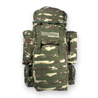 Рюкзак тактичний, армійський, 90 л, один відділ, 4 бокові кармани, розмір: 75*35(50 )*25 см, темний камуфляж - зображення 7