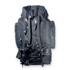 Туристичний, тактичний рюкзак, 85 л, 1 відділ, 2 фронтальні кармани, розмір: 85*40*25 см, чорний - зображення 6