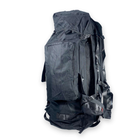 Туристичний, тактичний рюкзак, 90 л, 1 відділ, 2 фронтальні кишені, розмір: 85*40*25 см, чорний - изображение 7