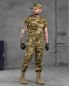 Тактичний костюм 3в1 штани+футболка+кепка S піксель (87213) - зображення 1