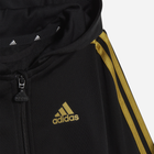 Дитячий спортивний костюм (толстовка + штани) для хлопчика Adidas I 3S Shiny TS HR5874 80 см Чорний/Золотистий (4066748145935) - зображення 2