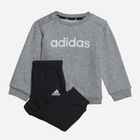 Komplet sportowy (bluza + spodnie) chłopięcy Adidas I Lin Fl Jog HR5882 86 Szary/Czarny (4066748142118) - obraz 5