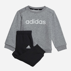 Komplet sportowy (bluza + spodnie) chłopięcy Adidas I Lin Fl Jog HR5882 104 Szary/Czarny (4066748142156) - obraz 5