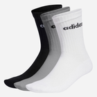 Набір чоловічих шкарпеток високих бавовняних Adidas C LIN CREW 3P IC1302 40-42 3 пари Сірий/Білий/Чорний (4066746467305) - зображення 1
