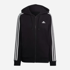 Толстовка на блискавці з капюшоном жіноча Adidas W 3S FT HD IC8769 S Чорна (4066752391311) - зображення 3