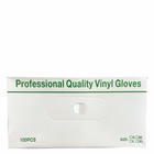 Одноразові блакитні пудровані вінілові рукавички Professional Quality Vinil Gloves, 100шт./уп. (Розмір - L) - зображення 3