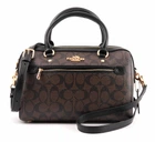 Сумка Coach Rowan Satchel In Signature Canvas коричневая