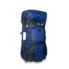 Тактичний, туристичний рюкзак T04 одне відділення фронтальні кишені, бокові кишені, розмір: 80*45*25см синій - изображение 2