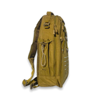 Тактичний рюкзак 6045 одне відділення фронтальні кишені бокові кишені додаткові кріплення роз.45*30*16 койот - изображение 4