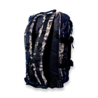 Тактичний, штурмовий рюкзак 16073 два відділи, 2 фронтальні кишені 25л, розмір 43*23*17 см коричнево-синій - изображение 4