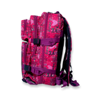 Тактично-туристичний рюкзак 16072 два відділи, 2 фронтальні кишені внутрішня органайзер 45*25*20 см рожевий - изображение 6