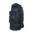 Рюкзак туристичний тактичний 060 розширення до 10 см, 1відділ, додаткові кишені розмір 65(75)*35*20см чорний - изображение 5