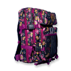 Тактичний, штурмовий рюкзак 16073 два відділи, 2 фронтальні кишені 25л, розмір 43*23*17 см фіолетовий - изображение 3
