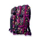 Тактичний, штурмовий рюкзак 16073 два відділи, 2 фронтальні кишені 25л, розмір 43*23*17 см фіолетовий - изображение 6