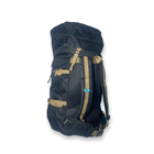 Тактичний, туристичний рюкзак T04 одне відділення фронтальні кишені, бокові кишені, розмір: 80*45*25см чорний - изображение 5