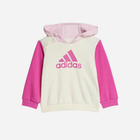 Дитячий спортивний костюм (худі + штани) для дівчинки Adidas I CB FT JOG IQ4084 74 см Бежевий/Рожевий (4067887146968) - зображення 2