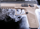 Пистолет пневматический ASG CZ P-09 Blowback Black/FDE (Pellet кал. 4.5 мм) - изображение 1