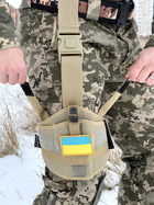 Кобура на ногу военная на ремешках с регуляцией с фиксатором для пистолета Камуфляж песочный (Intr-1372514016-5) - изображение 7
