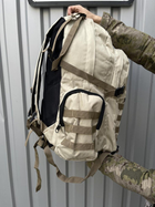 Тактический водонепроницаемый штурмовой рюкзак для кемпинга С косым карманом Бежевый (Intr-1886863163-2) - изображение 6