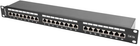 Patch panel Lanberg 24 port 1U kat.5e ekranowany Black (PPS5-1024-B) - obraz 1