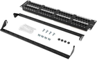 Patch panel Lanberg 48 port 2U 19" kat.5e Black (PPU5-2048-B)