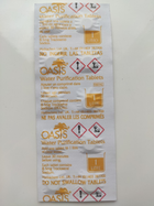 Таблетки для дезинфекции воды Oasis 1л. (8,5 mg NaDCC - 10 таблеток / 10 литров)