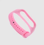 Ремешок Xiaomi Mi Band 4 / 3 силиконовый однотонный браслет Светло-розовый 2418P