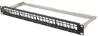 Patch panel pusty Lanberg 24 port 1U 19" do modułów keystone Black (PPKS-0924-B) - obraz 1