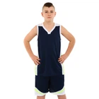 Форма баскетбольная детская Zelart L044 размер S рост 140-150 см Deep Blue-White