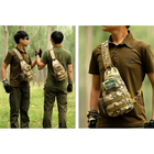 Рюкзак тактичний на одне плече AOKALI Outdoor A14 20L Camouflage CP - зображення 4