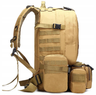 Рюкзак тактический на 50л цвет койот с подсумками - изображение 3