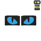 Нашивка Tiger M-Tac Laser Eyes Cut Black/Blue/GID (пара) - зображення 2