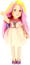 Lalka Pretty Girl z żółto-różowymi włosami 45 cm (5904335847499) - obraz 4