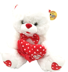 Maskotka DeefLove Valentine Miś z sercem 28 cm (5901500238021) - obraz 1