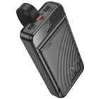 Павербанк зі швидкою зарядкою та ліхтарем 30000mAh HOCO J123B |3USB/1Type-C, 22.5W+PD20W| Чорний