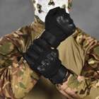 Сенсорные перчатки с резиновыми защитными накладками черные размер M - изображение 3