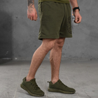 Мужские трикотажные шорты с принтом рун олива размер L - изображение 3