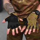 Безпалі нейлонові рукавиці Mechanix M-Pact Gloves із гумовими накладками койот розмір L - зображення 3