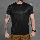 Потоотводящая мужская футболка Coolmax с липучкой для шеврона темный мультикам размер S - изображение 1