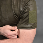 Потоотводящая мужская футболка Coolmax с липучкой для шеврона мультикам олива размер 3XL - изображение 5