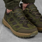 Мужские кожаные кроссовки Extreme на резиновой подошве олива размер 40 - изображение 3