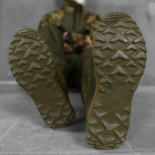Мужские кожаные кроссовки Extreme на резиновой подошве олива размер 40 - изображение 5