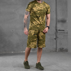 Чоловічий літній комплект футболка + шорти Coolmax піксель розмір M - зображення 1